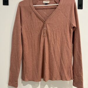Universal Thread V-Neck Buttoned Blouse - Pink